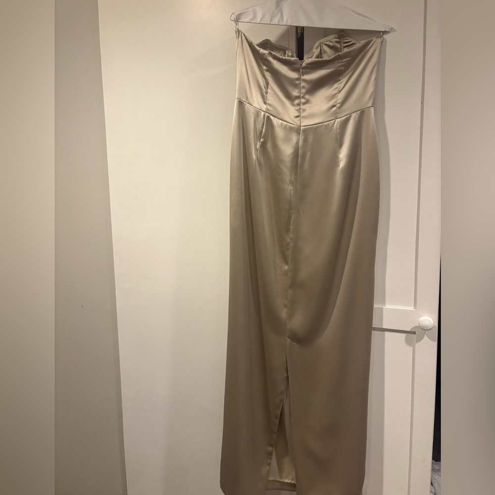 Champagne Strapless Dress - Picture 4 of 5